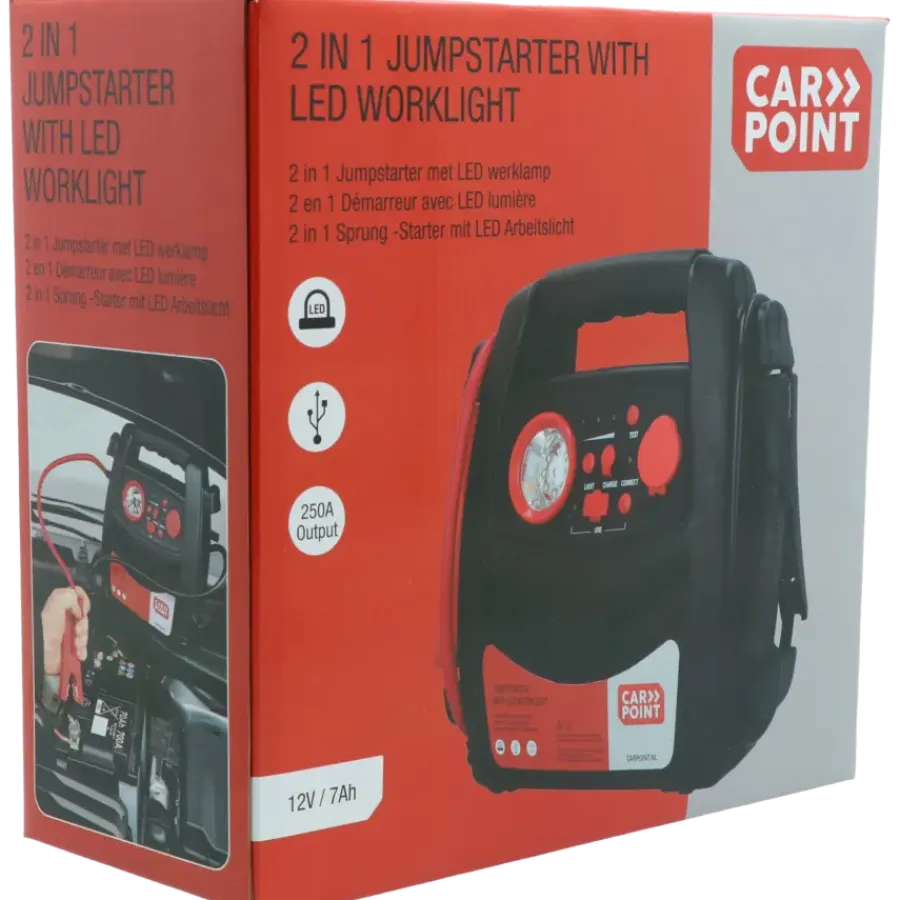Overige Elektrisch Gereedschap Accessoires > Carpoint Jumpstarter 12V/7AH 2in1 LED