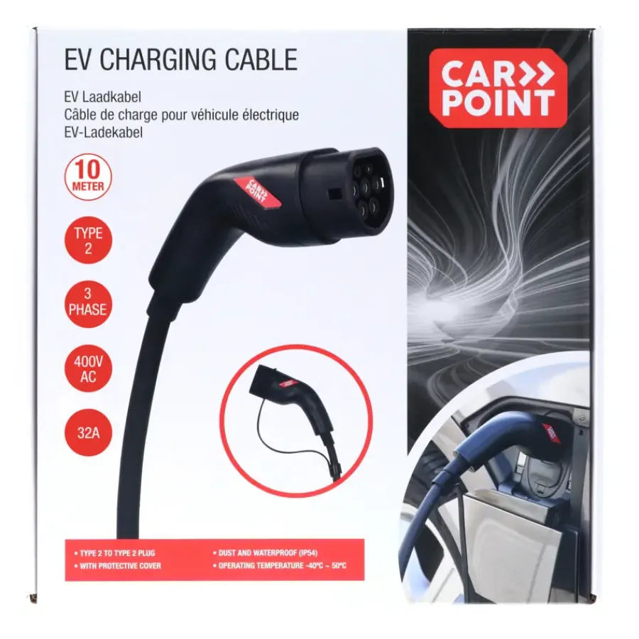 Verlengsnoeren > Carpoint laadkabel elektrische auto type 2 - 2 32a 3ph 10 meter