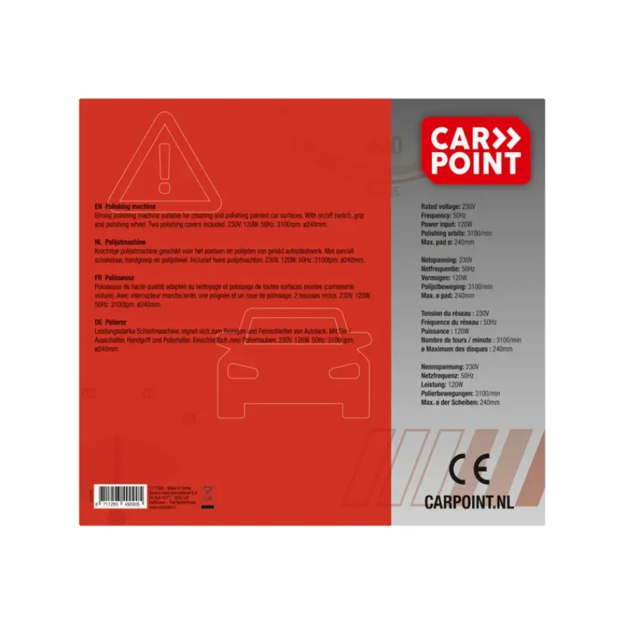 Auto Reinigings- & Poetsmiddelen > Carpoint polijstmachine 230V 120W