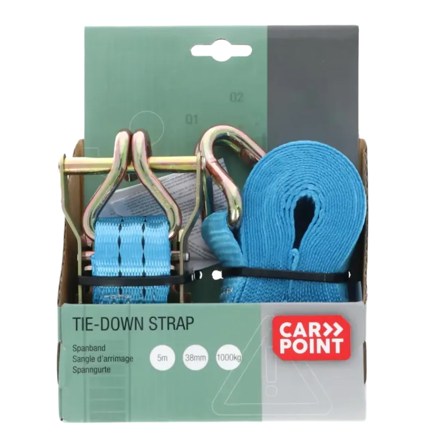 Aanhanger Accessoires > Carpoint Spanband met Ratel en Haken 5 Meter