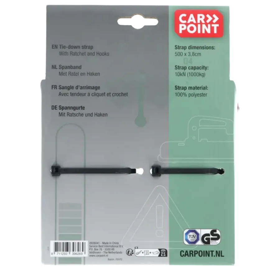 Aanhanger Accessoires > Carpoint Spanband met Ratel en Haken 5 Meter