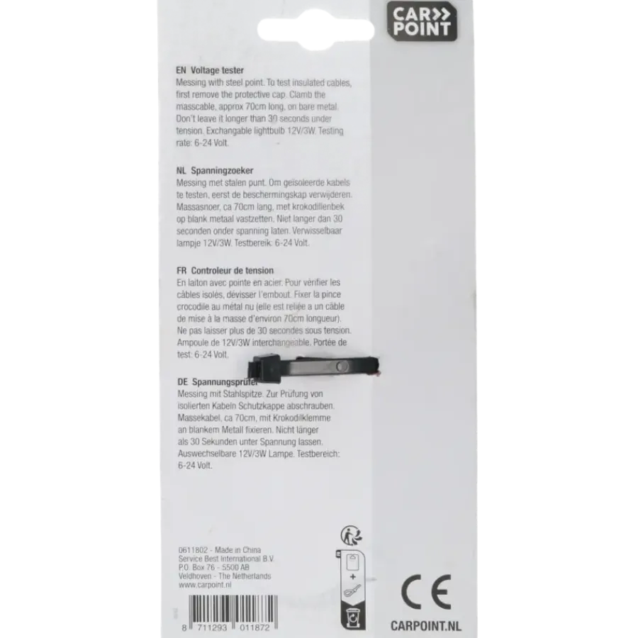 Meetapparatuur > Carpoint Spanningzoeker 6V-24V