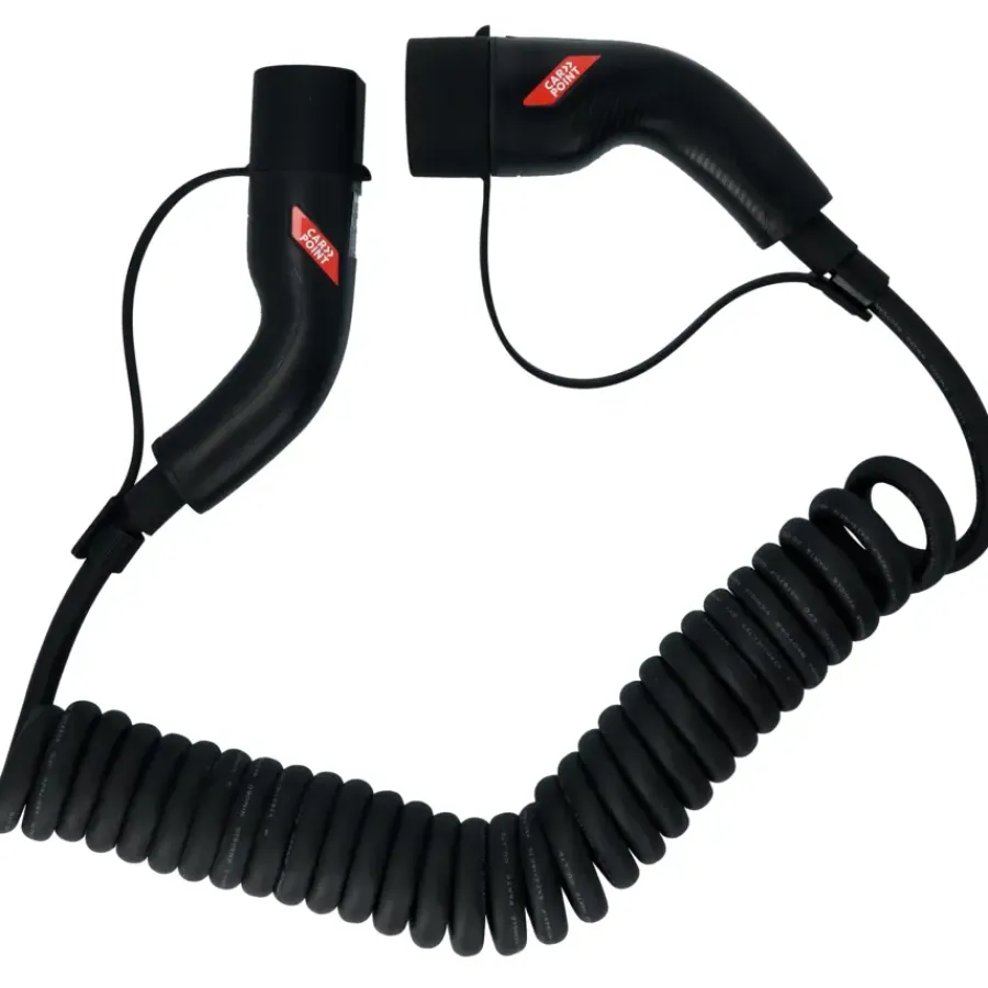 Verlengsnoeren > Carpoint spiraal laadkabel elektrische auto type 2 - 2 32a 1ph 6 meter