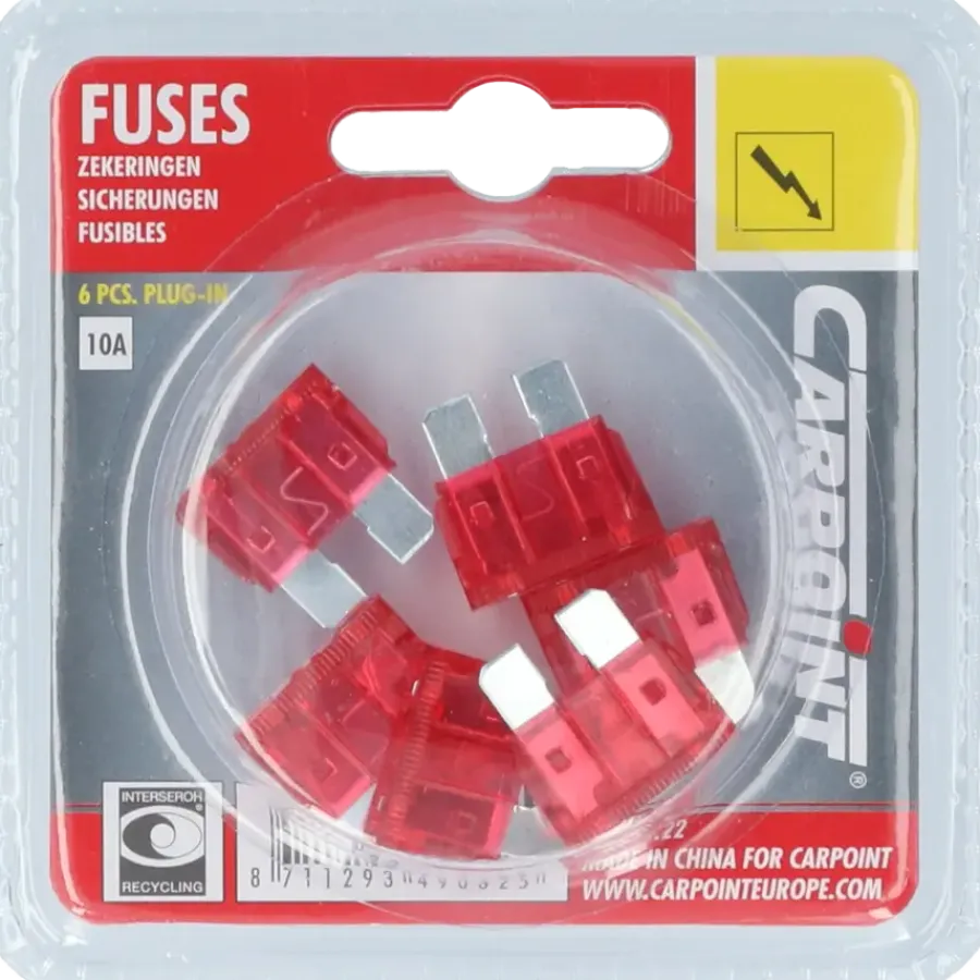 Autogereedschappen > Carpoint Steekzekering 10A 6 Stuks