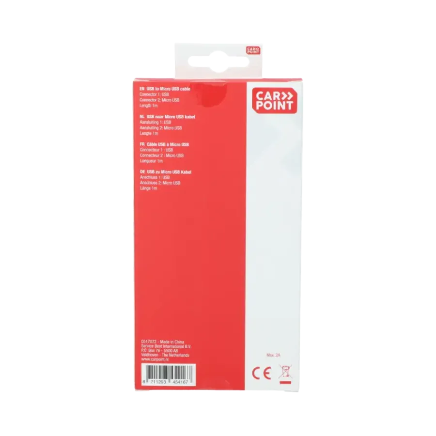 Telefoonaccessoires > Carpoint USB>Micro USB kabel 1 Meter