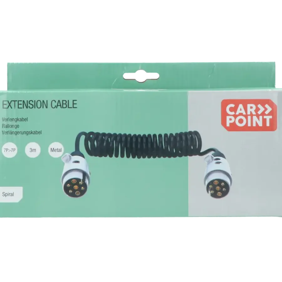 Verlengsnoeren > Carpoint Verlengkabel voor aanhanger 7P 12V Min 65cm, Max 270cm ø1,2cm