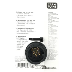 Aanhanger Accessoires > Carpoint Verloopstekker 13>7 Polig Kort