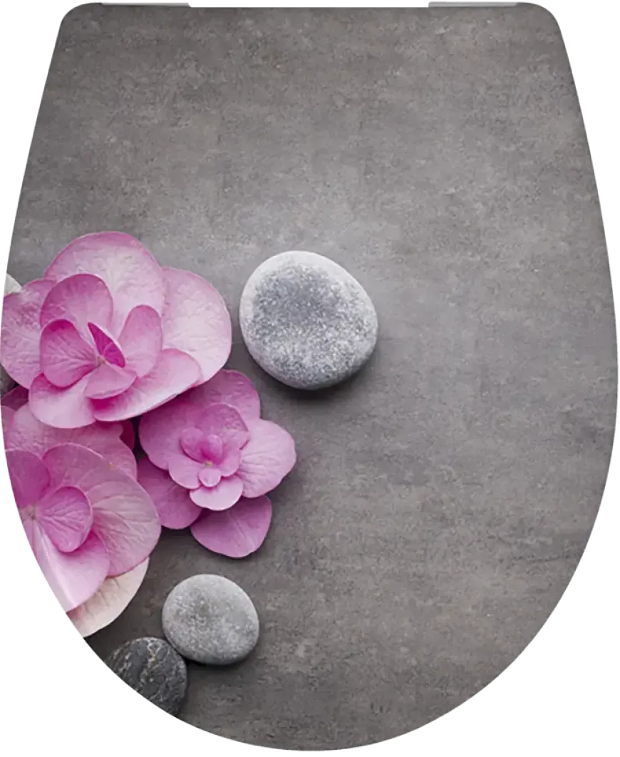 Cedo Orchid & Stones WC-bril duroplast wit ovaal