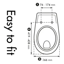 Cedo Sahara WC-bril duroplast betonlook ovale