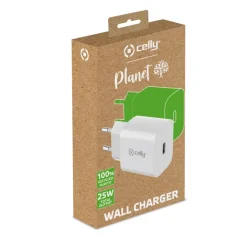 Batterijladers|Computeraccessoires > Celly Planet oplader adapter USB-C 25W