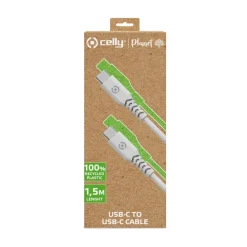 Computeraccessoires > Celly Planet USB-C > USB-C kabel wit 1,5 meter