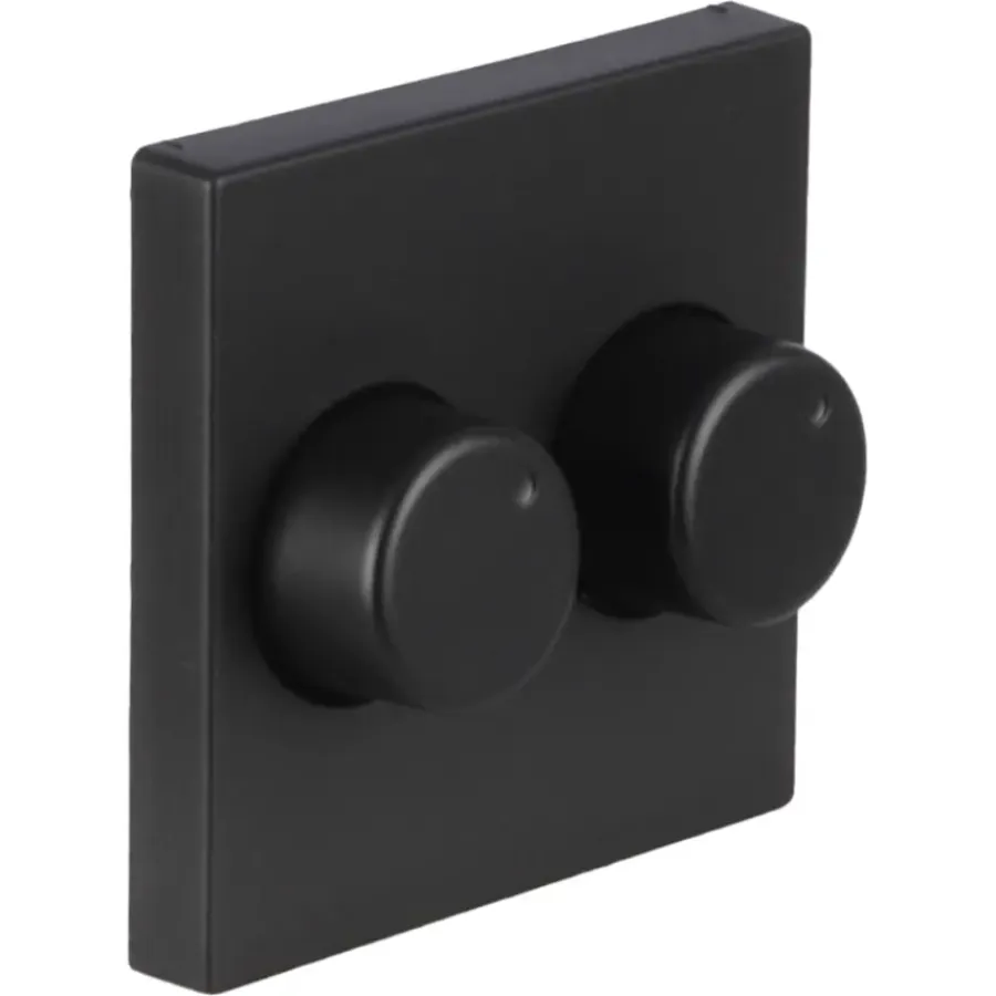 Dimmers|Inbouw Schakelmateriaal > Gira Centraalplaat Duodimmer Mat Zwart geschikt voor E2