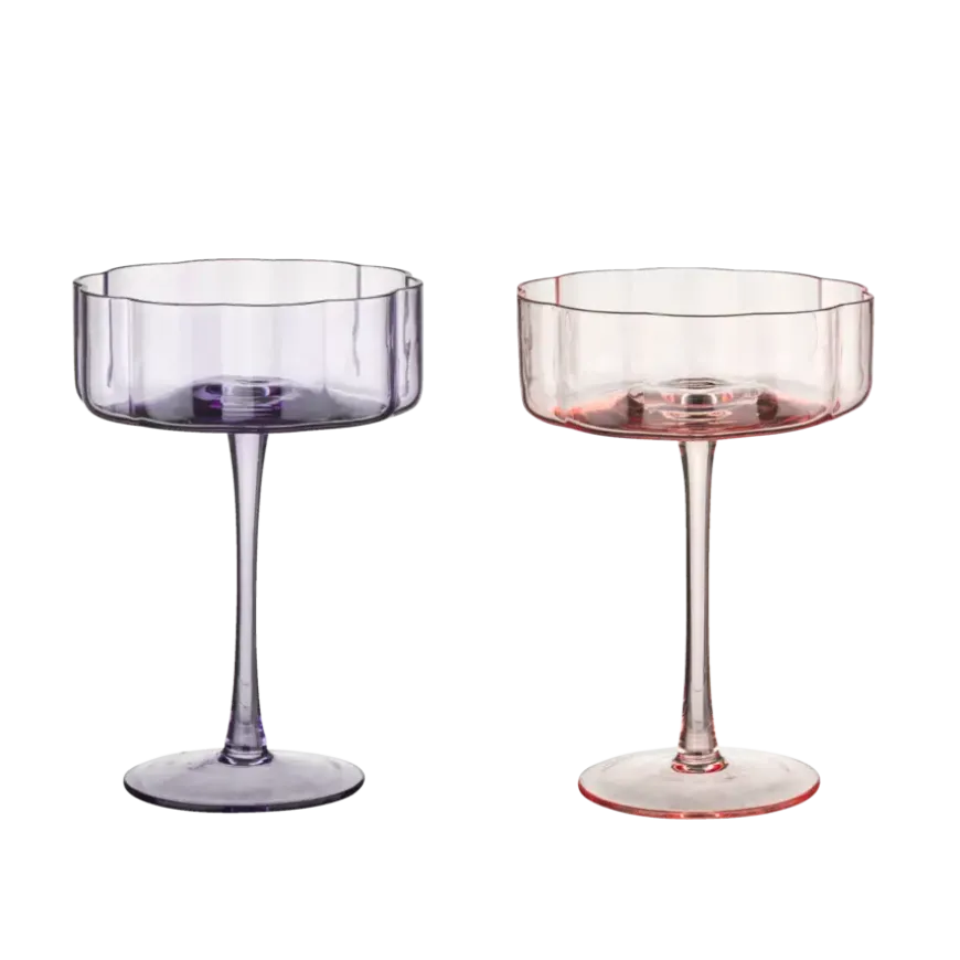 Cocktailglas paars/roze