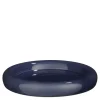 Decoratie bord donker blauw - h4,5xd26cm