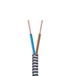 Stroomkabels > Handson Decoratief Snoer 2 x 0,75mm2 Zwart/ Wit 5 Meter