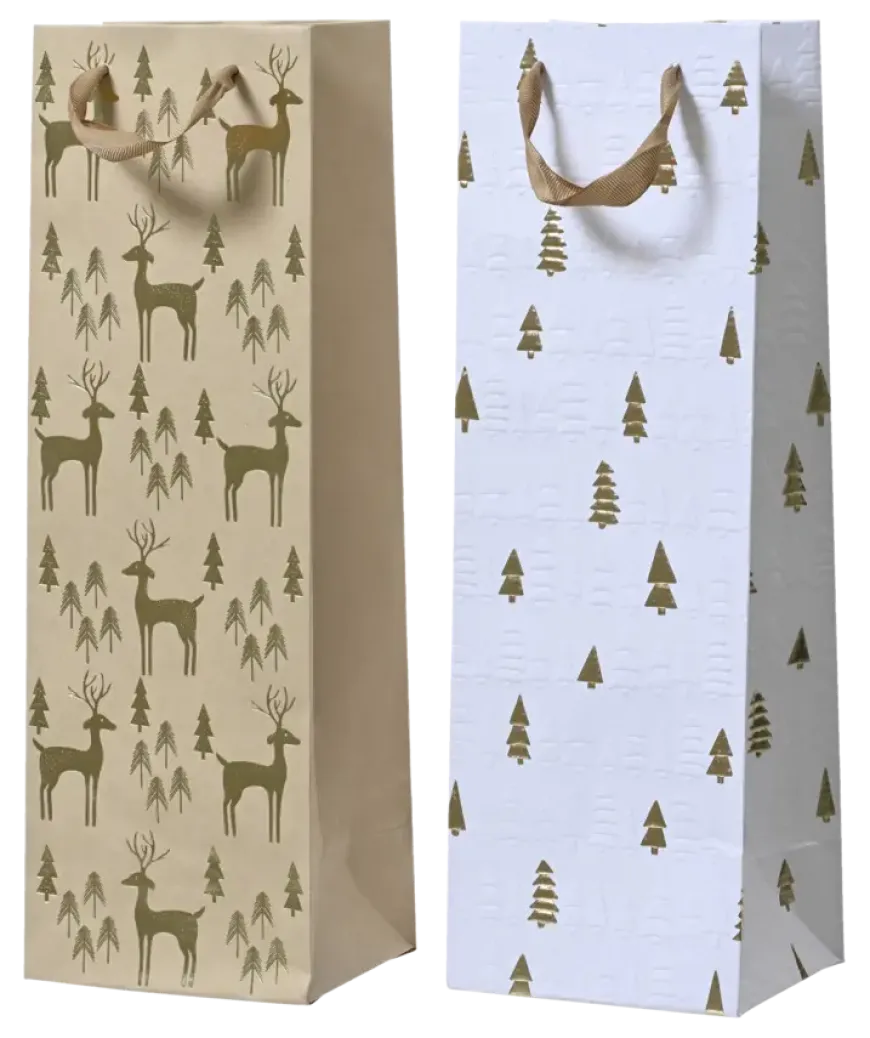 Decoris giftbag papier diverse kerst patronen