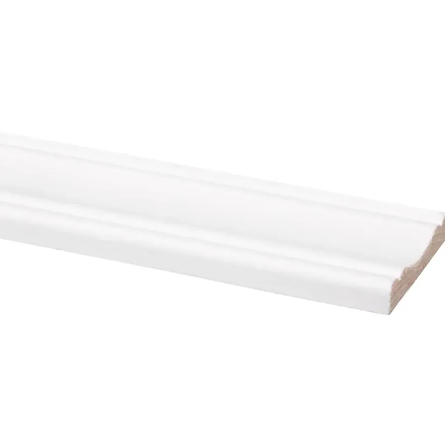Houtenprofielen > Geen Decorlijst grenen wit gelakt 8x46mm 270cm