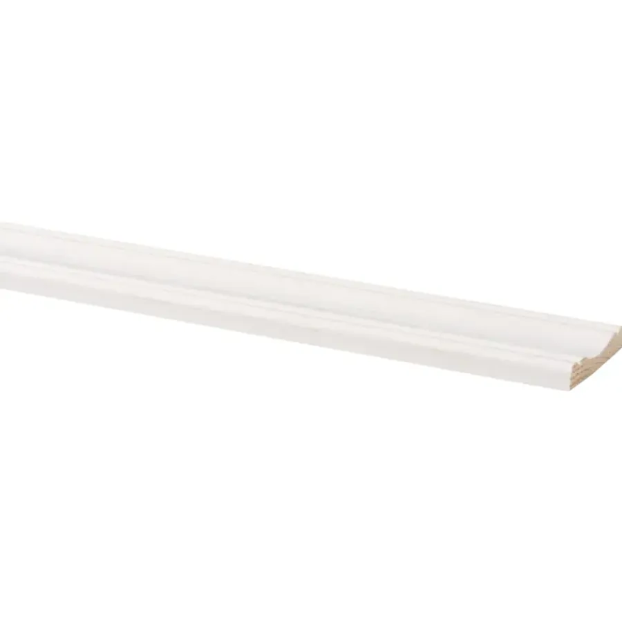 Houtenprofielen|Overgangsprofielen > Geen Decorlijst grenen 8x45 mm wit gegrond lengte 270 cm