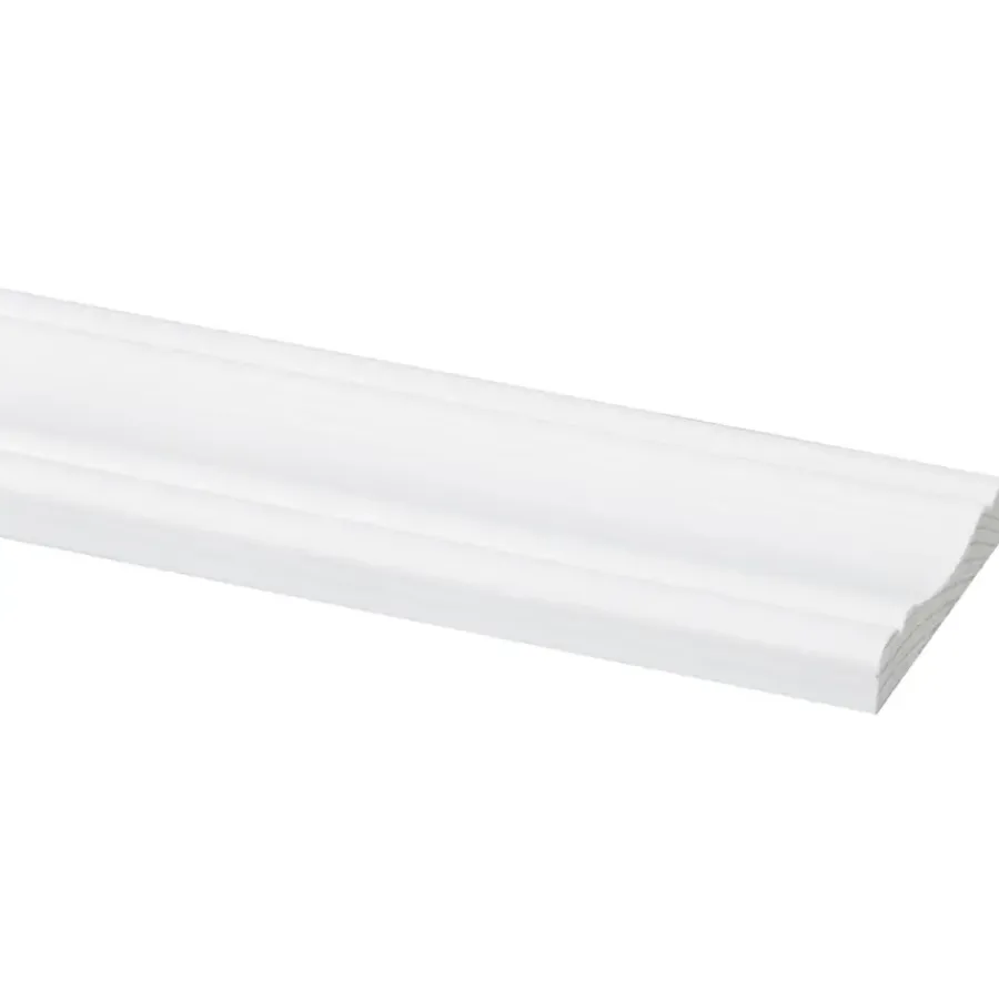 Houtenprofielen|Overgangsprofielen > Geen Decorlijst grenen 8x45 mm wit gegrond lengte 270 cm