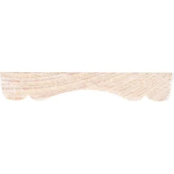 Houtenprofielen|Overgangsprofielen > Geen Decorlijst grenen 8x45 mm wit gegrond lengte 270 cm