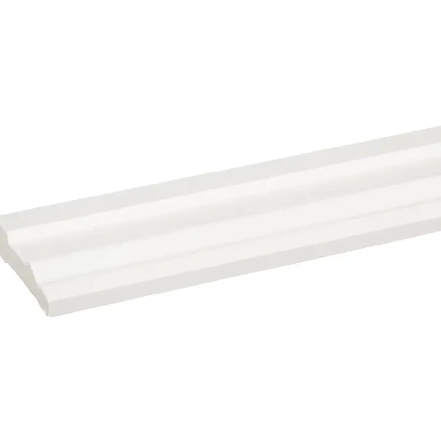 Houtenprofielen > Geen Deurlijst grenen wit gelakt 15x57mm 270cm