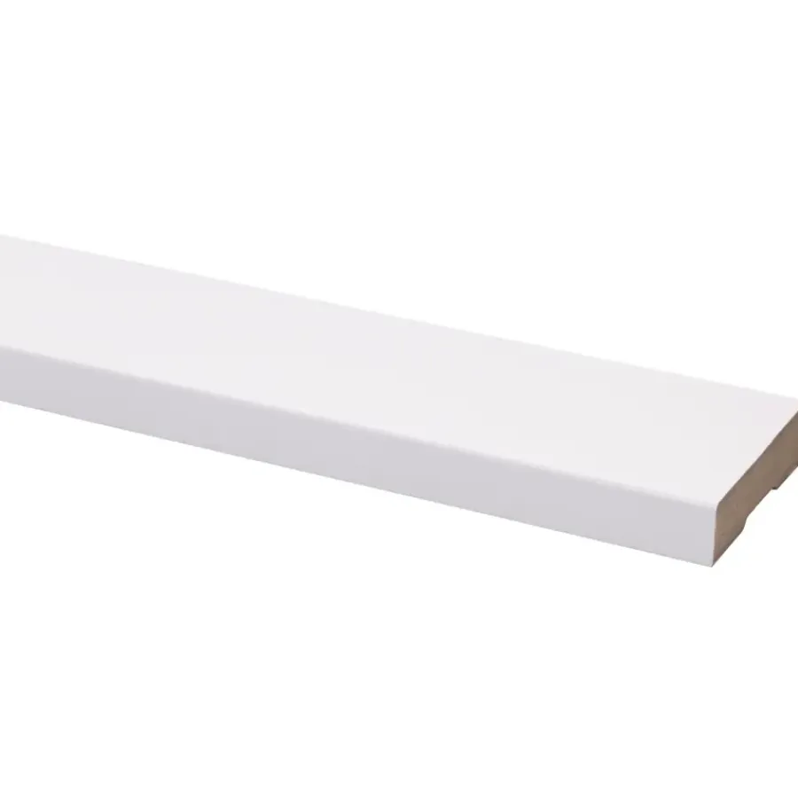 Houtenprofielen > Geen Deurlijst MDF wit folie carré 18x70 mm lengte 260 cm