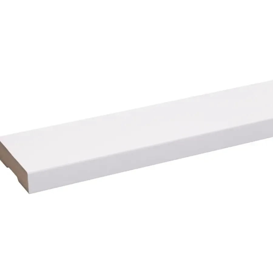 Houtenprofielen > Geen Deurlijst MDF wit folie carré 18x70 mm lengte 260 cm