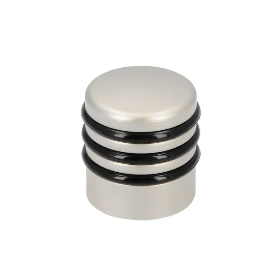 Deurstoppers|Deur Accessoires > Siro Deurstopper Ton mat nikkel / PVC 28 mm