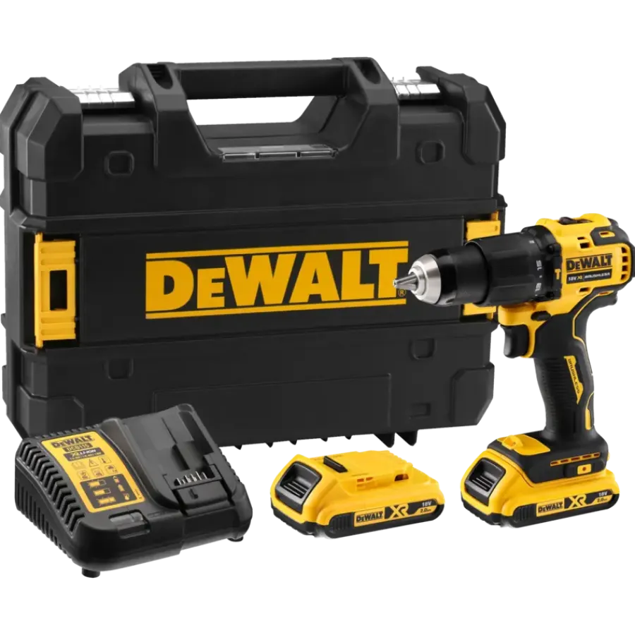 Accuboormachines|Boormachines > DeWALT 18V XR klopboormachine brushless DCD709D2T-QW incl. 2 accu's 1.5Ah + lader