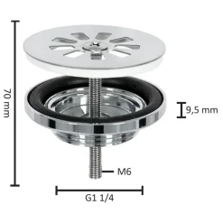 Afvoerbuizen & Hulpstukken > Differnz fonteinafvoerplug Chroom