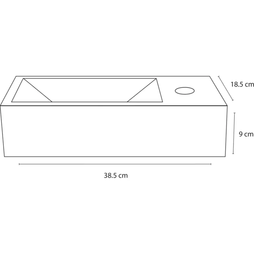 Differnz Fontein Ravo wit 38.5X18.5X9 cm