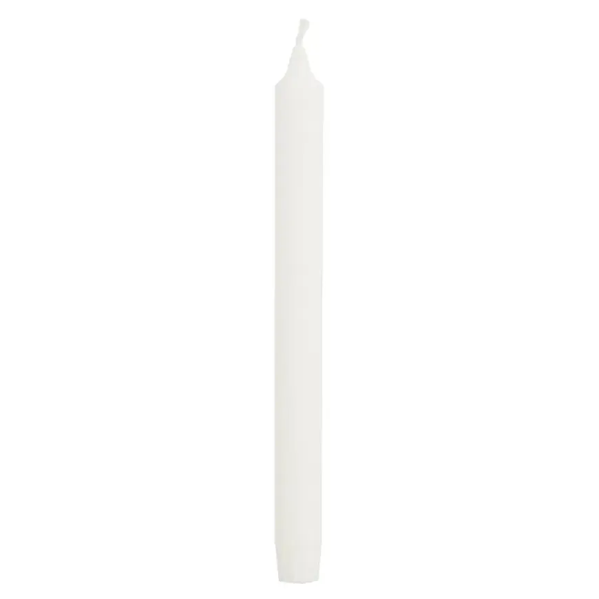 Dinerkaars stearine wit 6 stuks