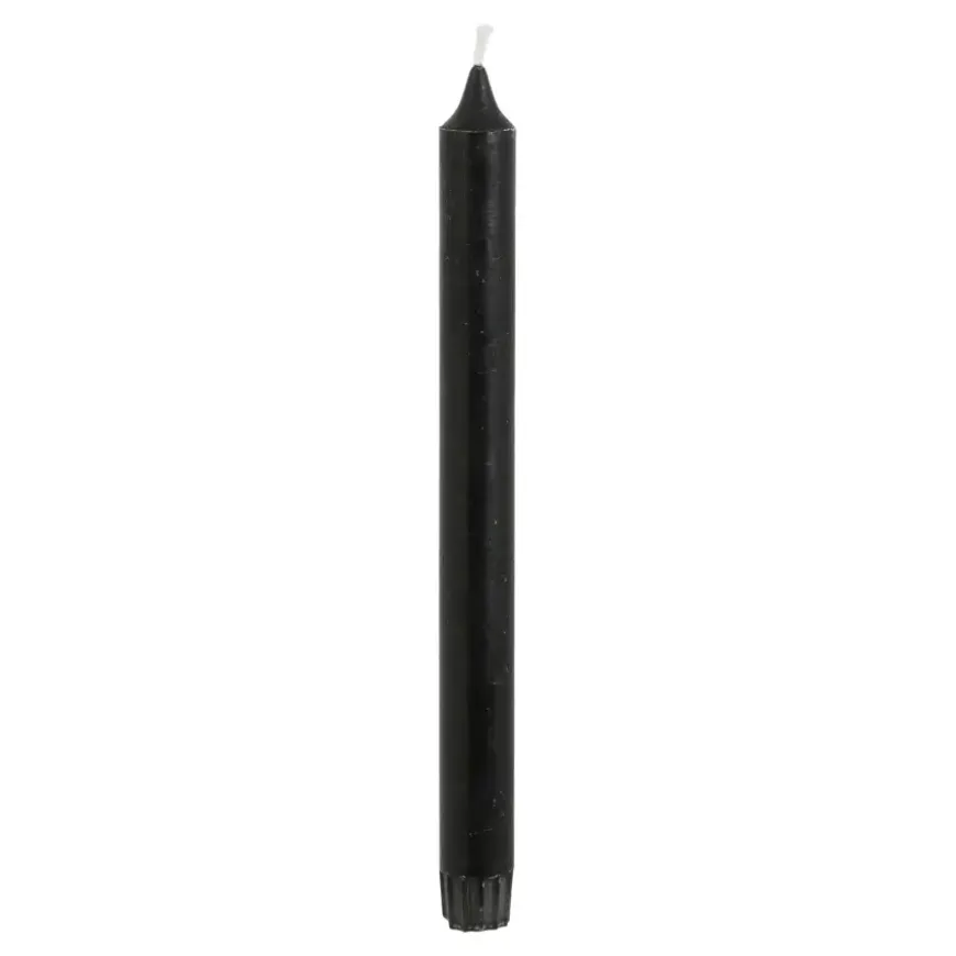 Dinerkaars stearine zwart 6 stuks