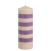 Dip-dye dinerkaars stearine roze bruin 2 stuks