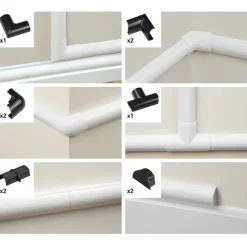 Lasklemmen En Verbindingsklemmen > D-Line Accessoireskit voor 30/ 15mm Goot Zwart