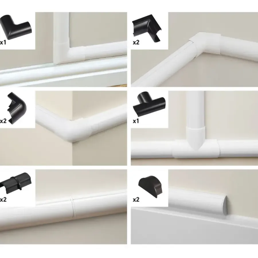 Lasklemmen En Verbindingsklemmen > D-Line Accessoireskit voor 30/ 15mm Goot Zwart