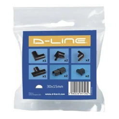 Lasklemmen En Verbindingsklemmen > D-Line Accessoireskit voor 30/ 15mm Goot Zwart