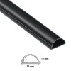 Kabelgoten > D-Line kabelgoot halfrond zwart 30/15 mm 1 meter