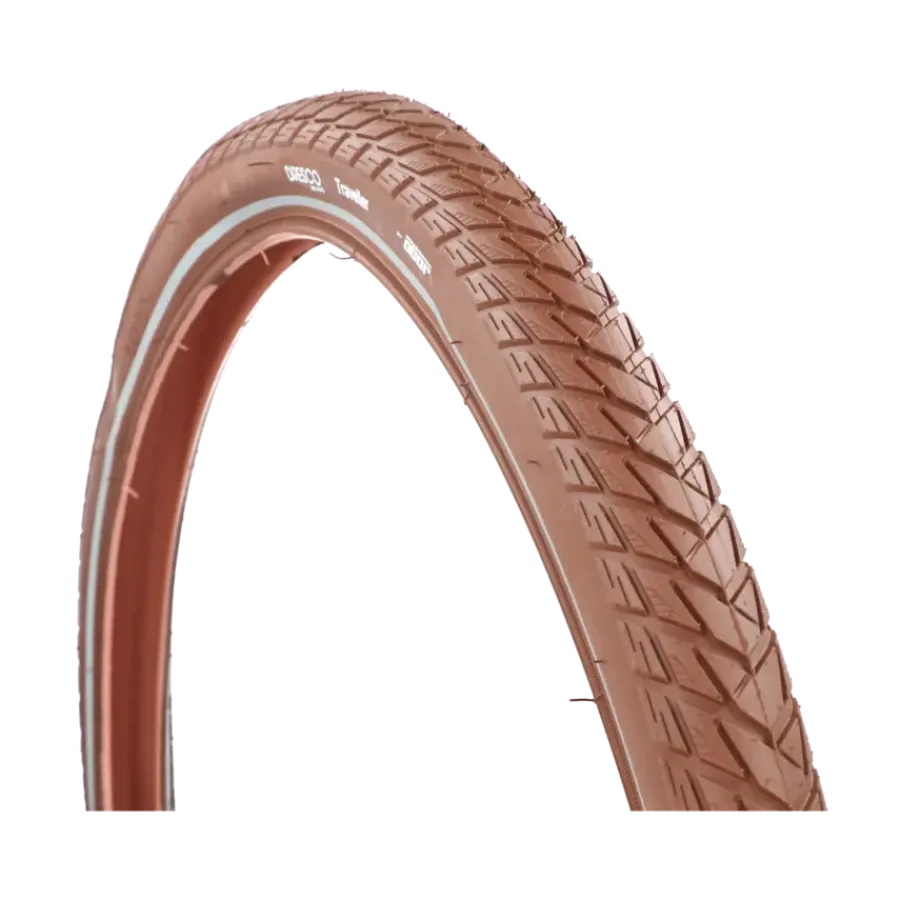 Fietsbanden > Dresco anti-lek buitenband traveller 28 x 1.75 (47-622) reflectie bruin