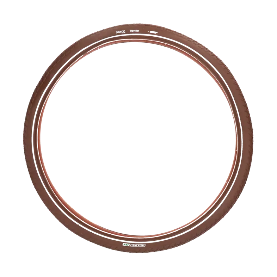 Fietsbanden > Dresco anti-lek buitenband traveller 28 x 1.75 (47-622) reflectie bruin