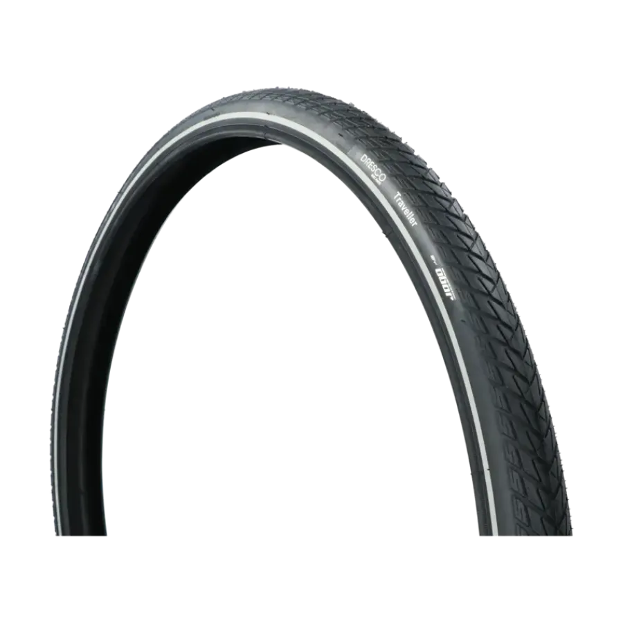 Fietsbanden > Dresco anti-lek buitenband traveller 28 x 1.60 (42-622) reflectie zwart