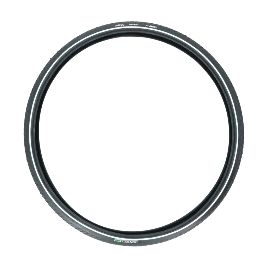 Fietsbanden > Dresco anti-lek buitenband traveller 28 x 1.60 (42-622) reflectie zwart