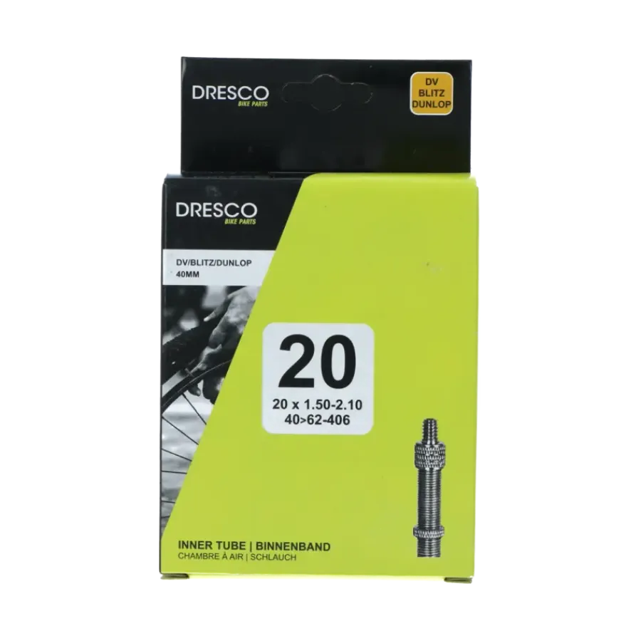 Fietsbanden > Dresco binnenband 20 x 1.50-2.50 (40/62-406) dunlop 40mm