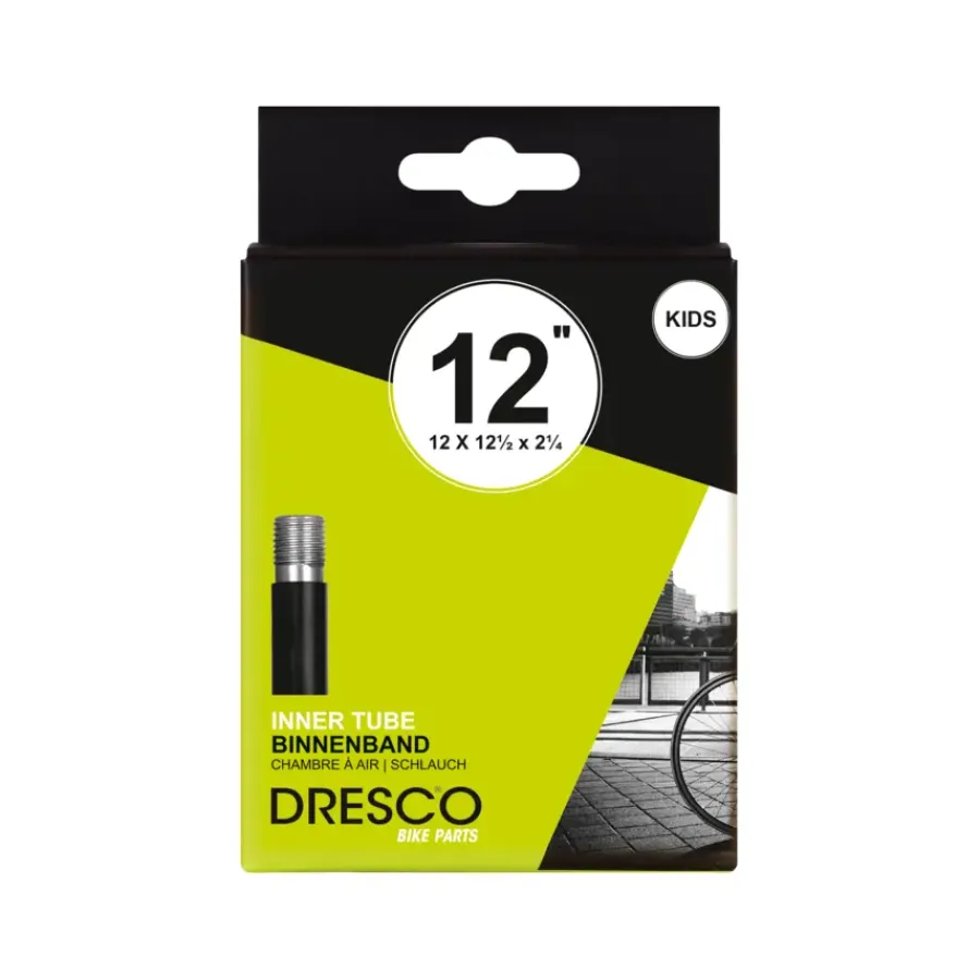 Fietsbanden > Dresco binnenband 12 x1 1/2 x 2 1/4 (47/62-203) schrader 40mm