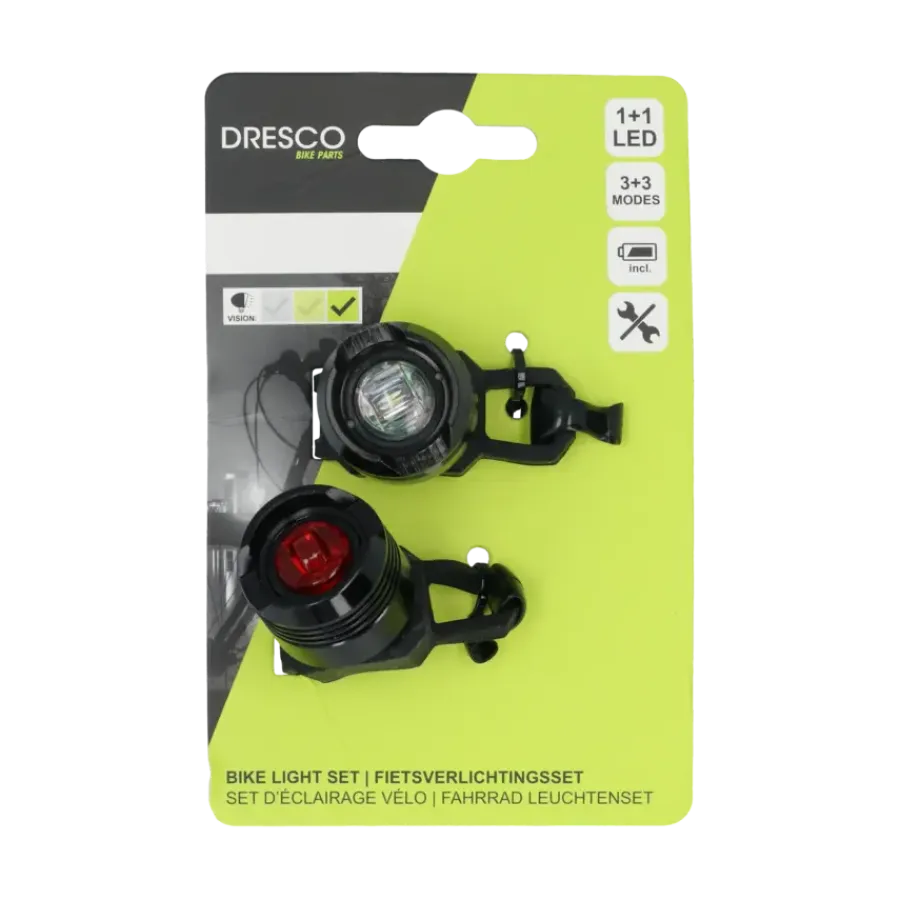 Fietsverlichting > Dresco Bullet fietsverlichtingsset