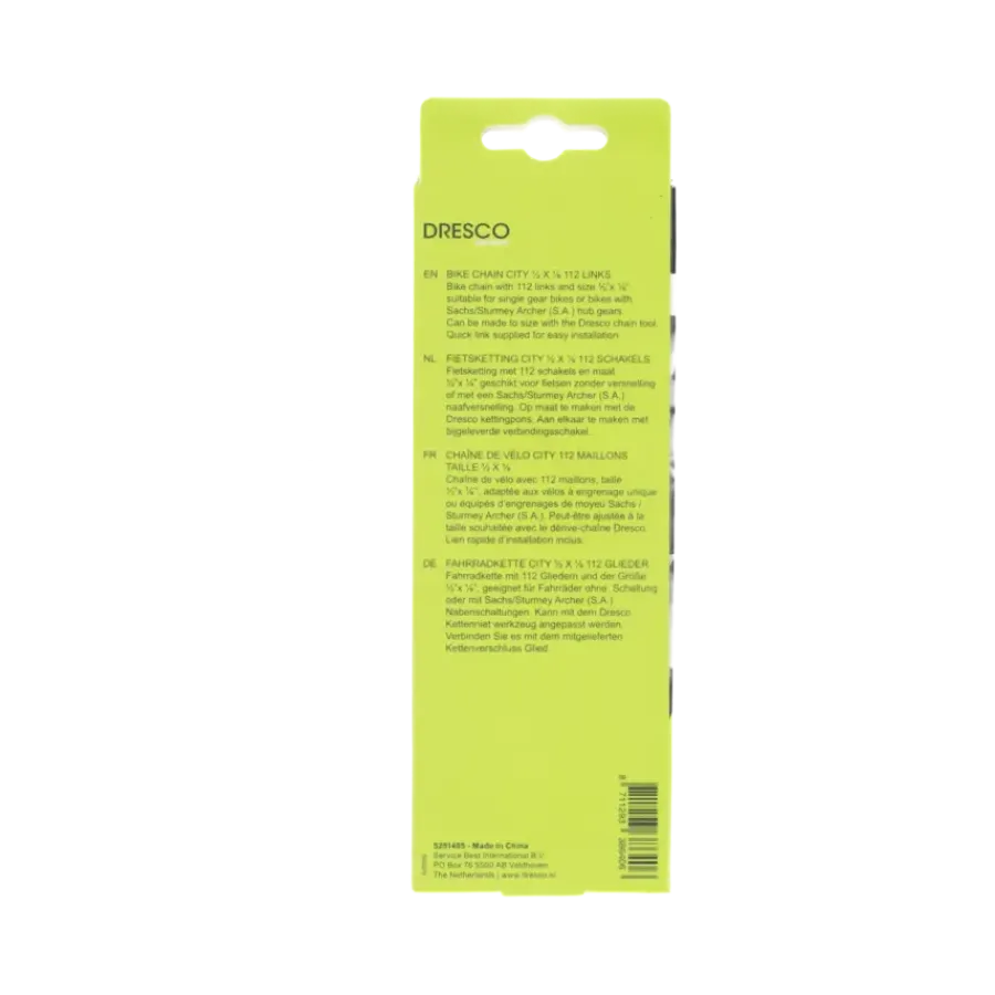 Fietsonderdelen & Accessoires > Dresco city fietsketting 1/2X1/8