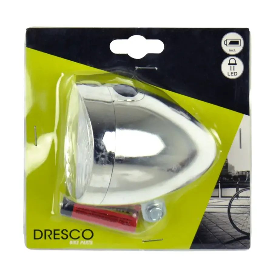 Fietsverlichting > Dresco Classic koplamp 3LED chroom