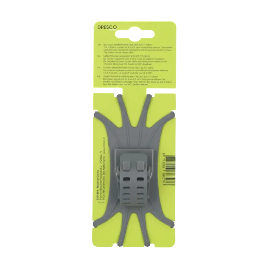 Interieuraccessoires > Dresco EZ Fit telefoonhouder fiets grijs
