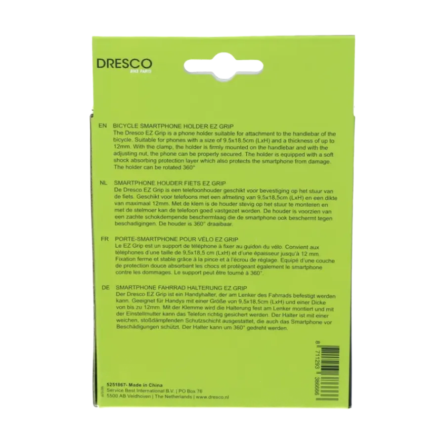 Interieuraccessoires > Dresco EZ Grip telefoonhouder fiets