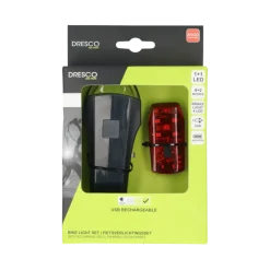Fietsverlichting > Dresco fietsverlichtingsset Razor USB